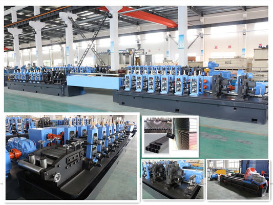 โรงสีท่อเชื่อมความถี่สูง 45m / นาทีสำหรับทำท่อสี่เหลี่ยมสี่เหลี่ยม